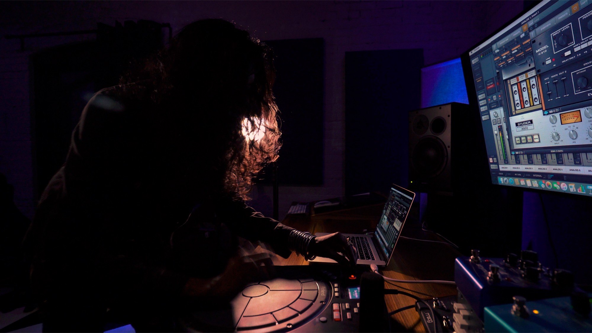 Shaun Benjamin working in the studio